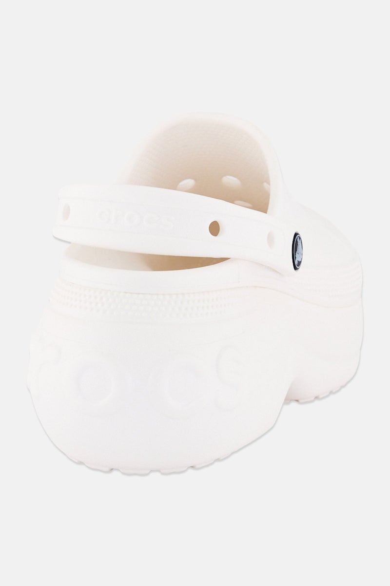 crocs Women Brand Logo Slingback Clogs, White - Image 4